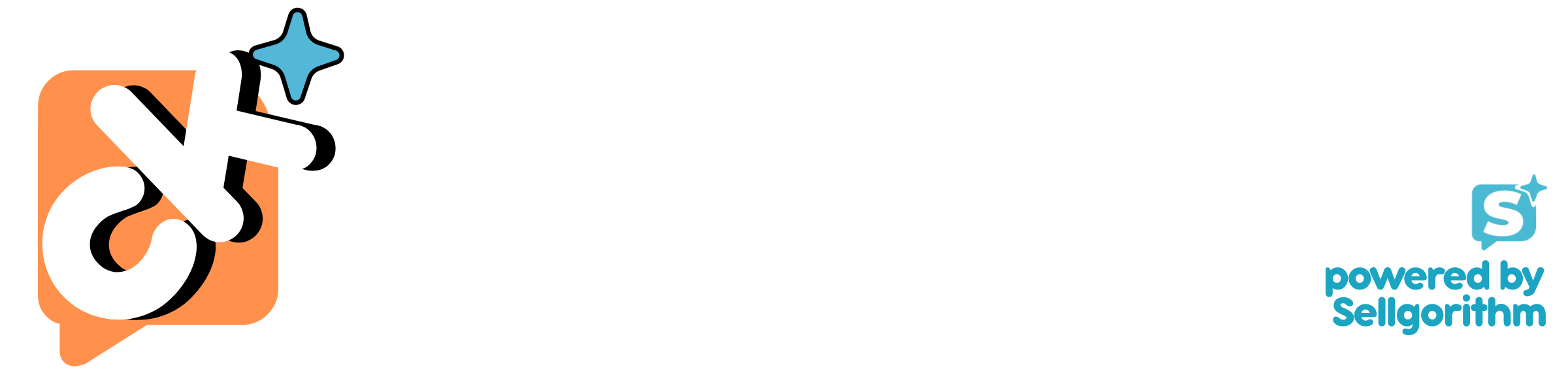 Logo of Career Kickstarter, powered by Sellgorithmh, featuring a speech bubble with a stylized 'K' and a star, and text in bold white and blue fonts.