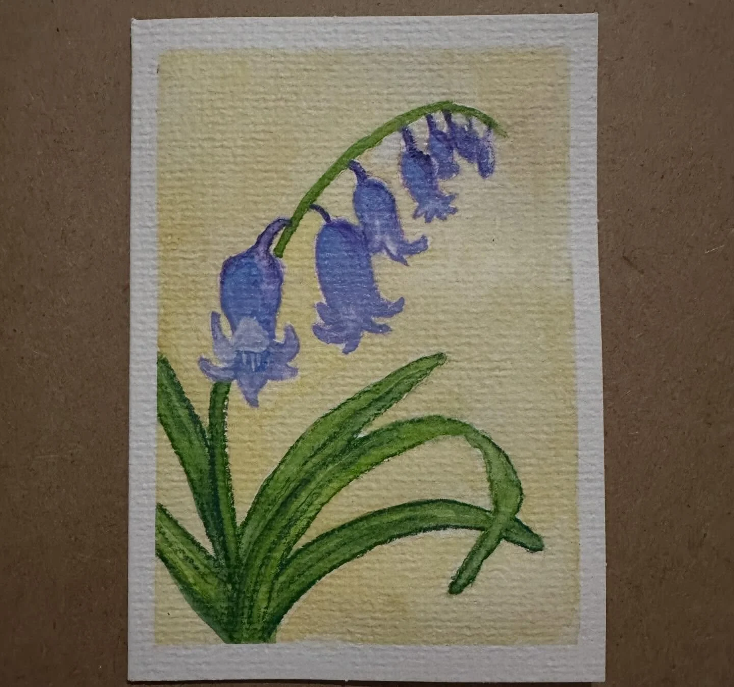 Working on some cards for mother&rsquo;s day. Bluebells Water colour card 12.5cm x 8.5 cm #art #watercolor #watercolour #flowers #mothersday❤️