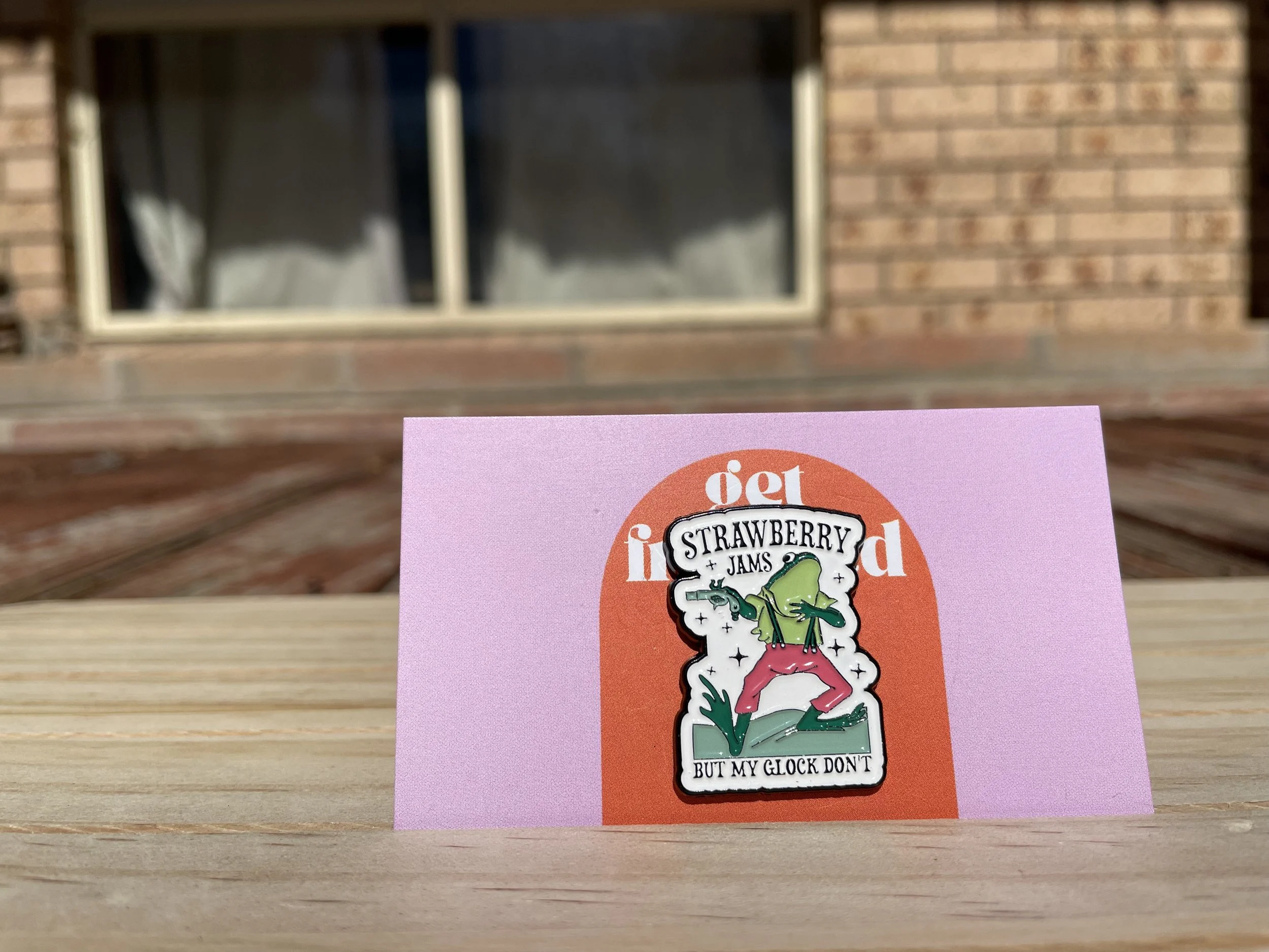 Needle Minder: "Stawberry jams but my glock don't"