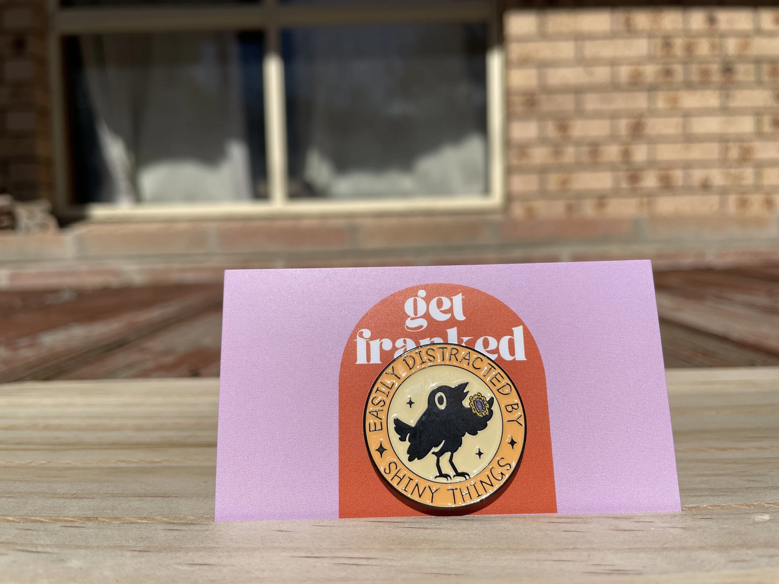 Pin: "Easily distracted by shiny things"