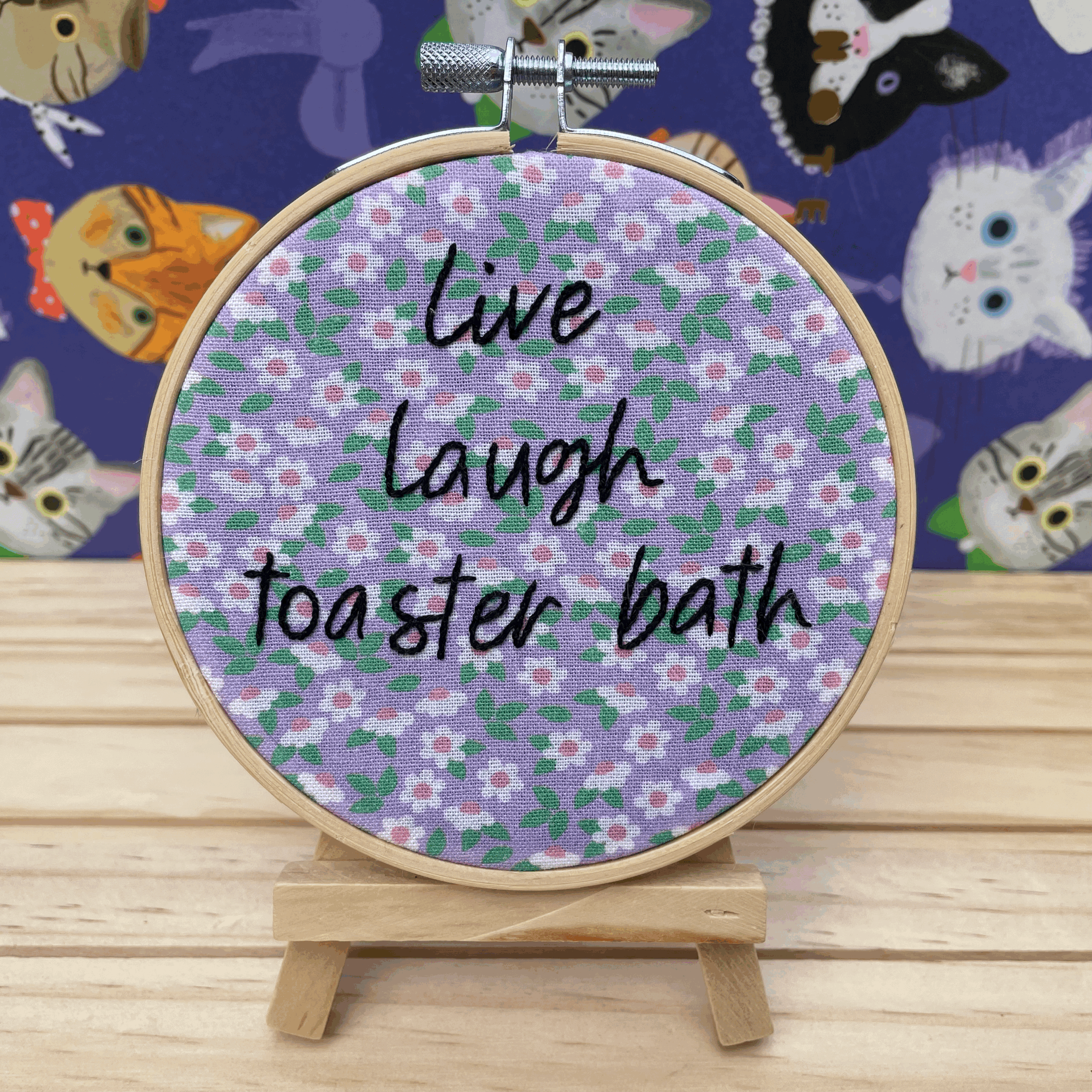 4 inch: "Life laugh toaster bath"