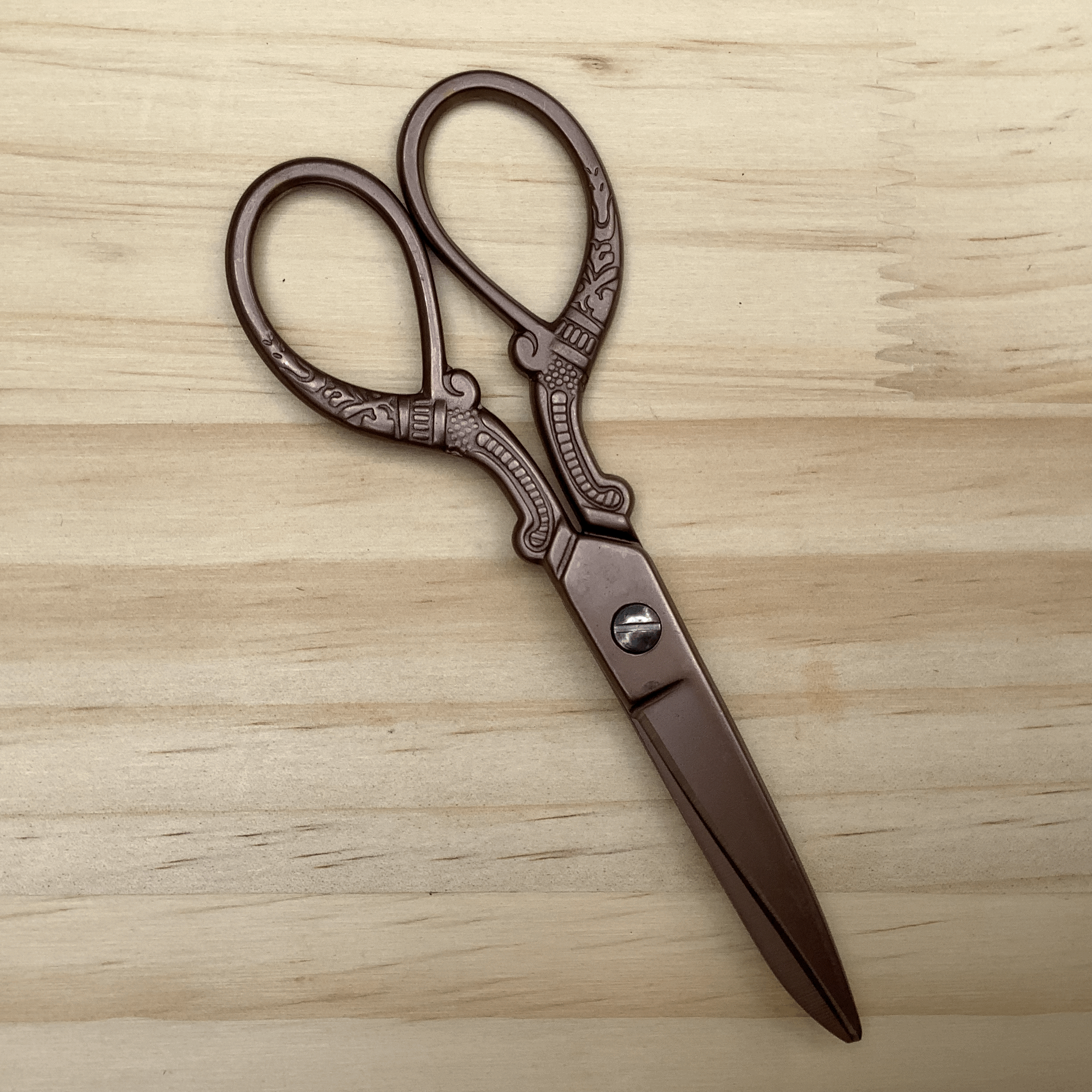 Large engraved scissors