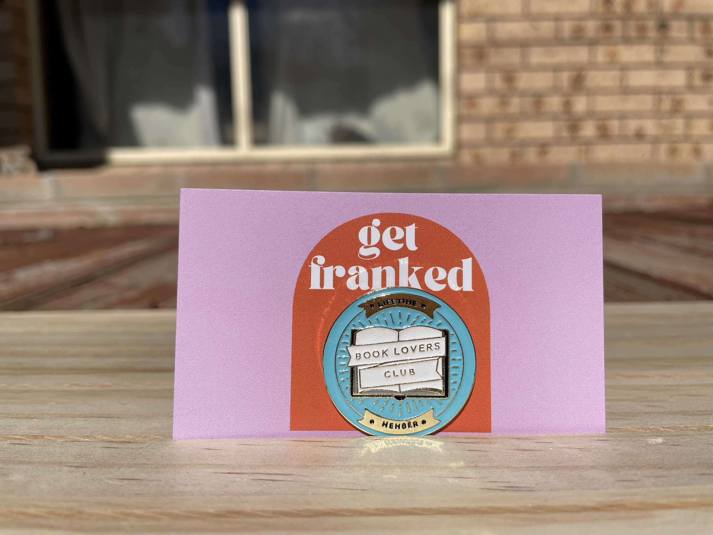 Pin: "Lifetime book lovers club member"