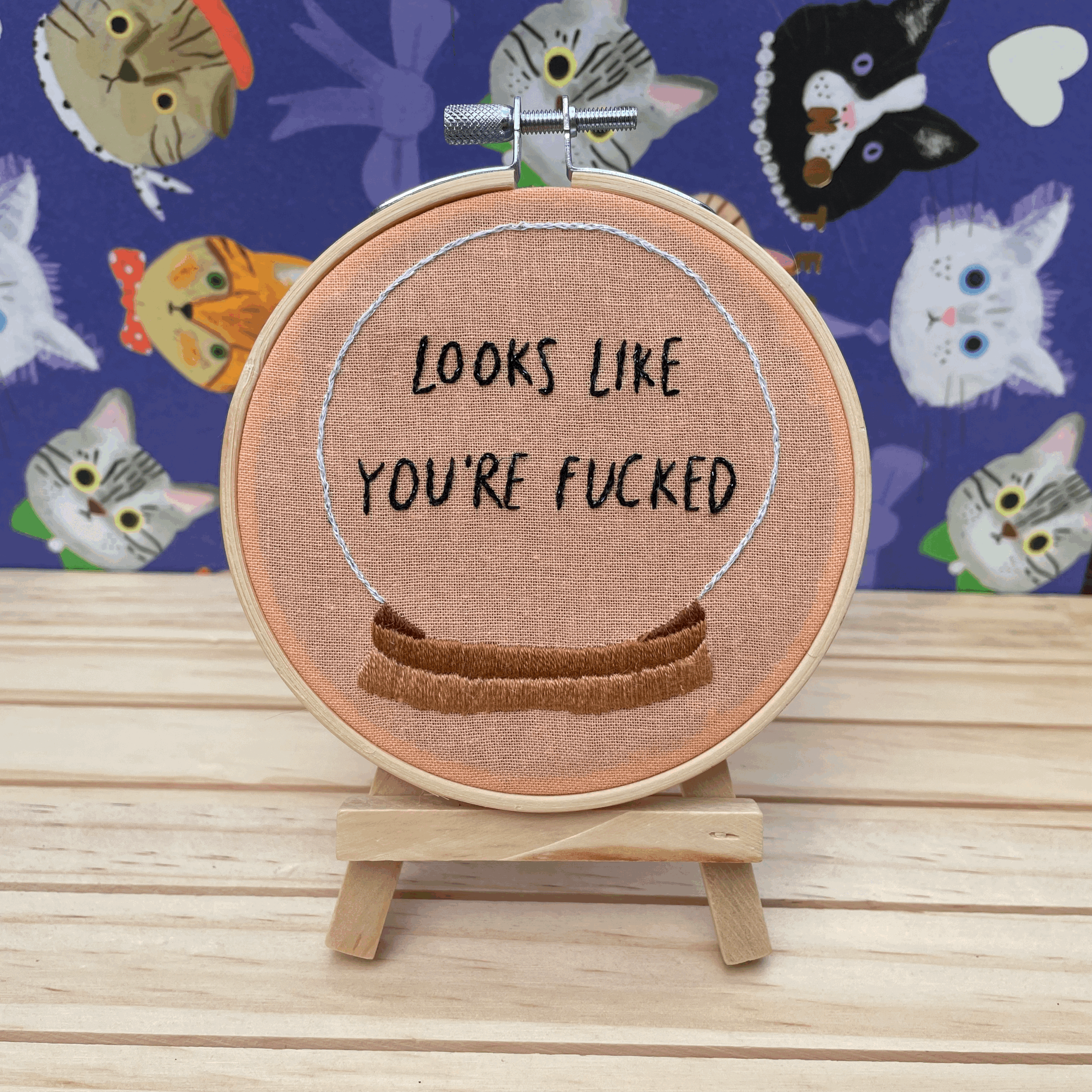 4 inch hoop: "Looks like you're f*****"