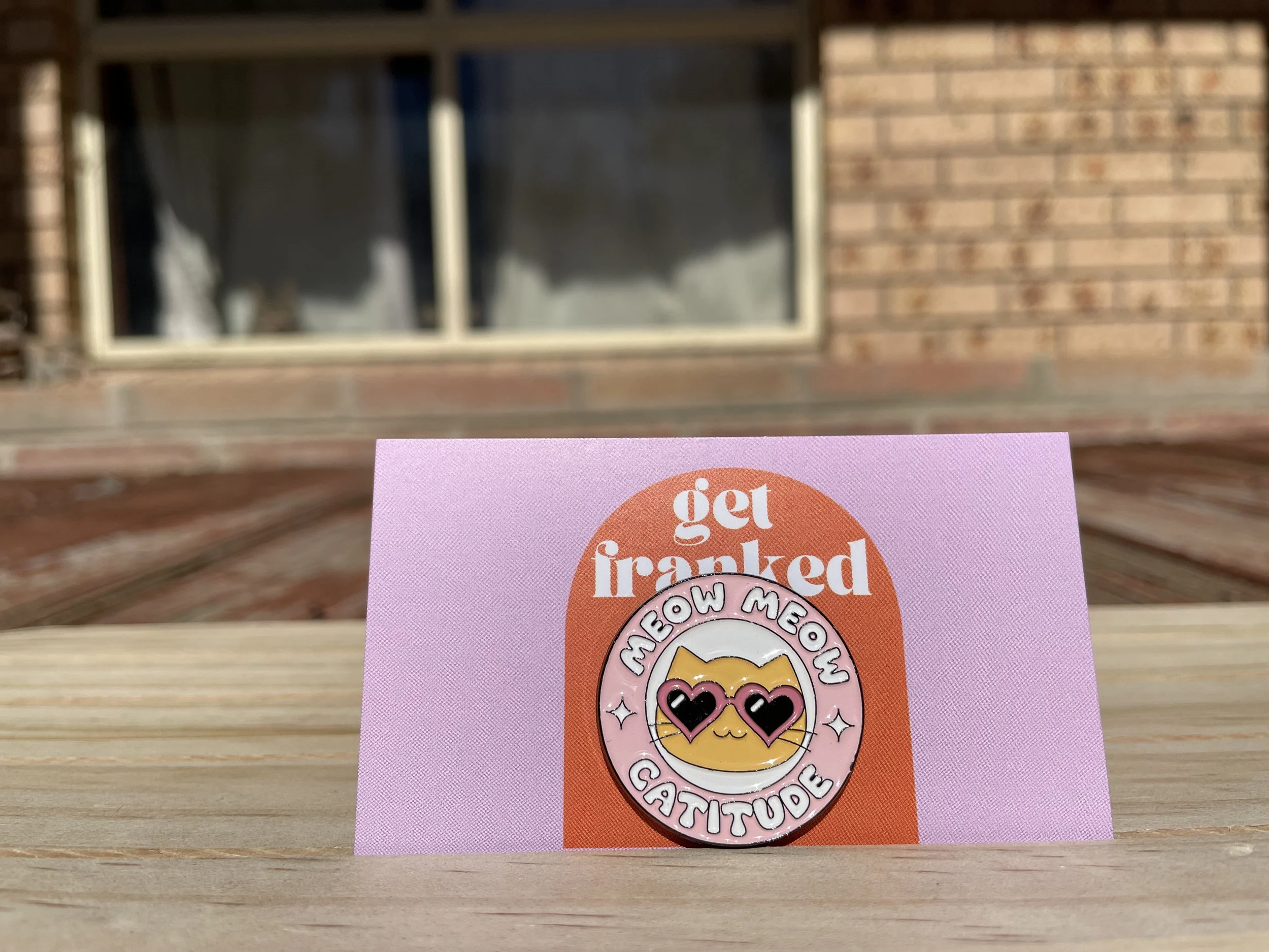 Needle minder: "Meow meow catitude"