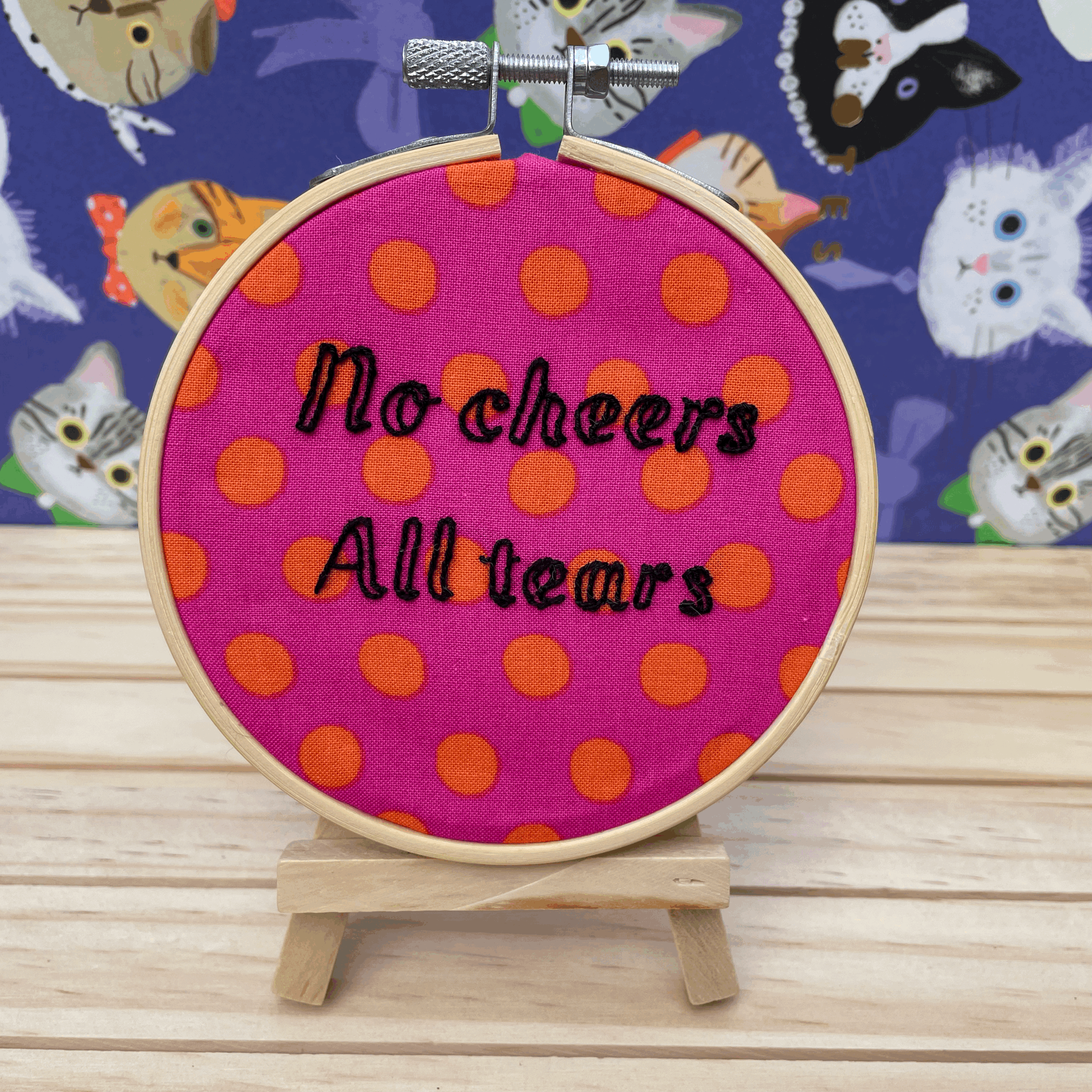 4 inch: "No cheers all tears"