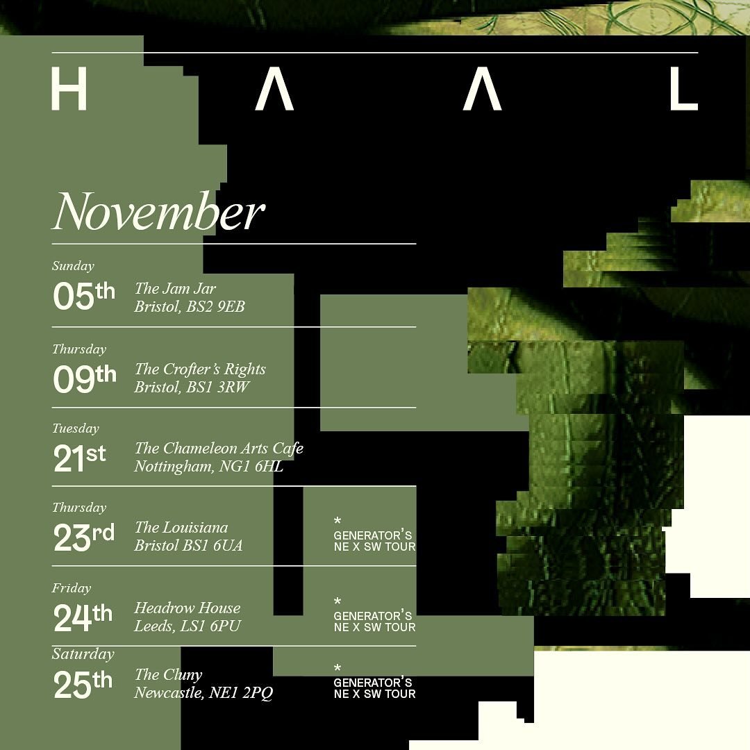 Some November dates for @haalband x
