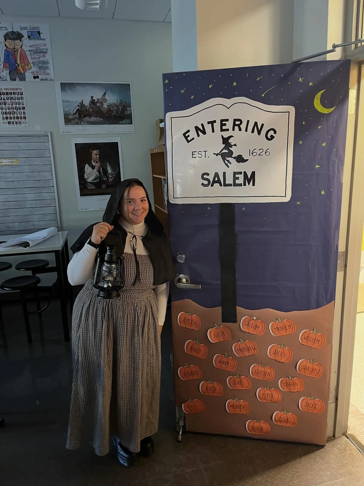 7th Grade traveled back to 1692 for Salem Witch Trials Day! Through reenactments and discussion, students experienced the chaos, fear, and hysteria of the trials and reflected on the dangers of false accusations and mob mentality. We&rsquo;re so luck