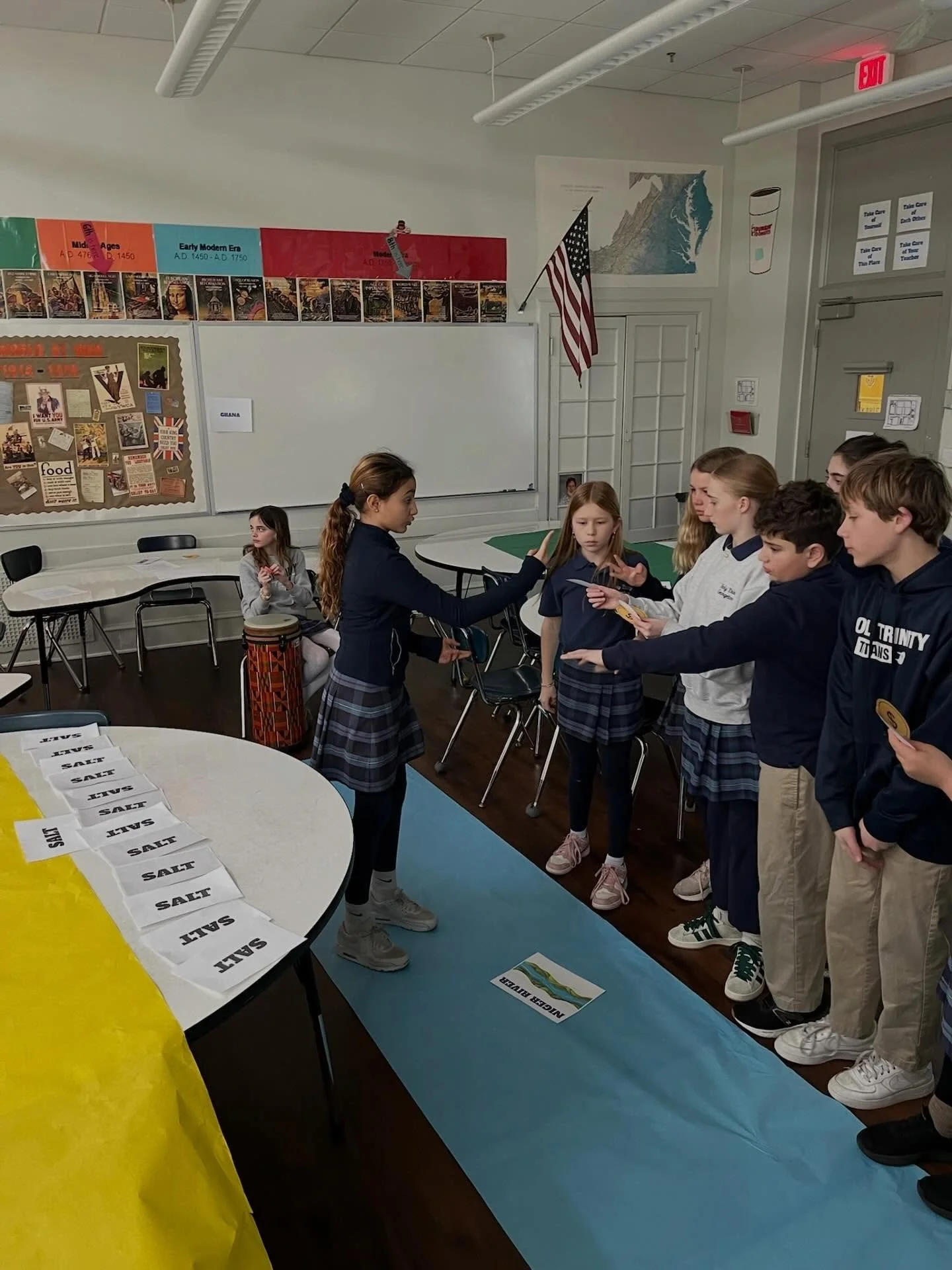 6th Grade took a trip back in time to simulate the Trans-Saharan Trade! Students worked to trade gold and salt with one another - but with one major challenge&hellip; no talking allowed! 🤫Negotiation skills were definitely put to the test!!