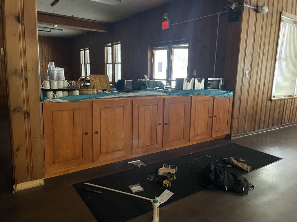 Drink station cabinets