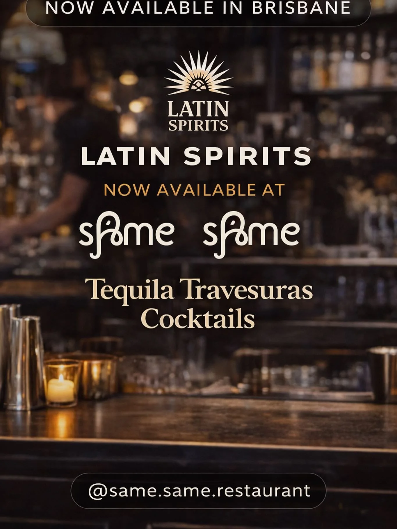 Brisbane, it&rsquo;s official.
Tequila Travesuras cocktails are now being poured at @same.same.restaurant 🍸🌴
Bold flavours. Modern Latin energy. Built for bars that don&rsquo;t pour the same bloody bottles.

👉 Drop by Same Same and taste the diffe