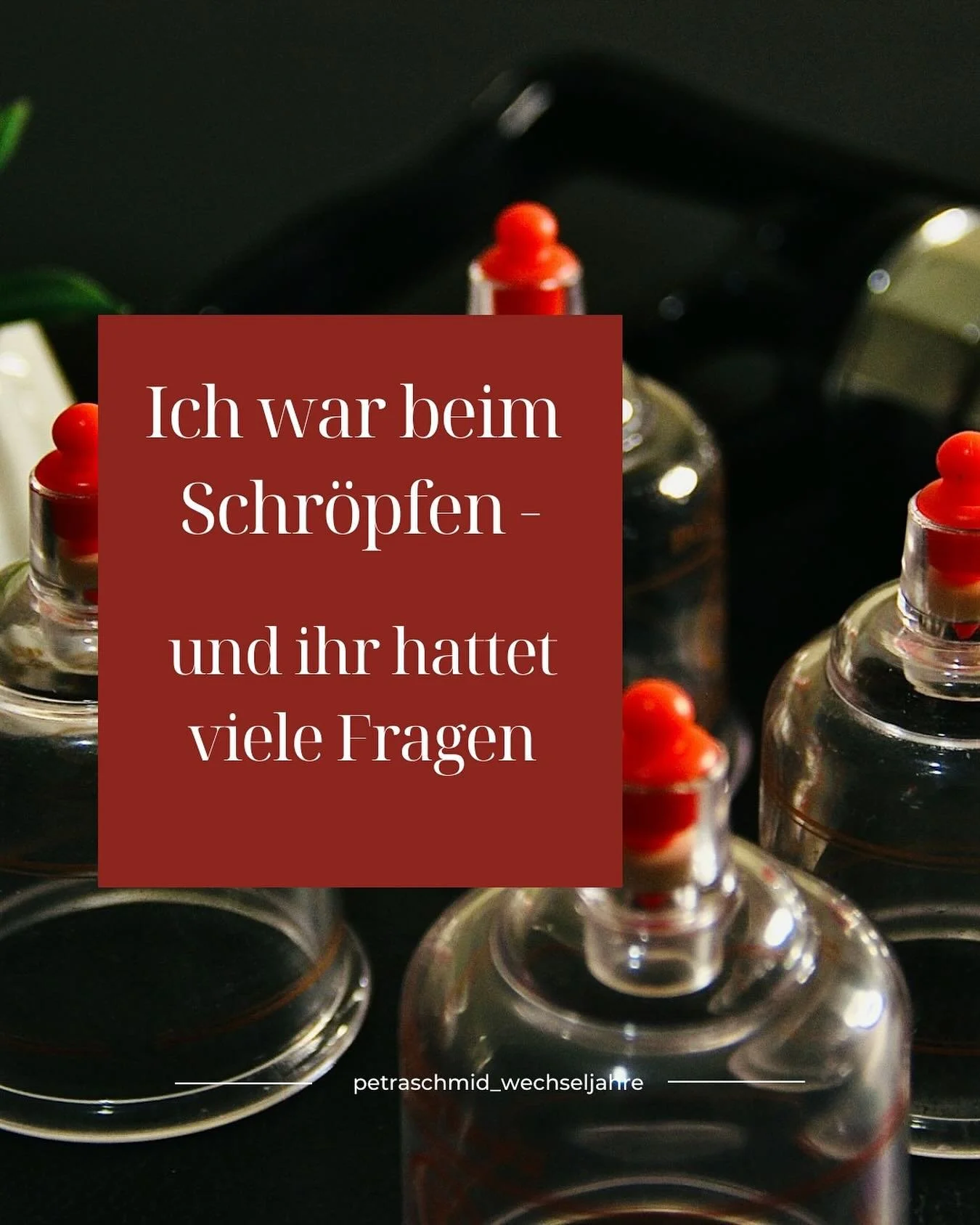 Gestern habe ich euch in meiner Story mitgenommen &ndash; ich war beim Schr&ouml;pfen.
Euer Interesse war gro&szlig; und ihr wolltet wissen: Was bringt das eigentlich?
Und kann das auch in den Wechseljahren unterst&uuml;tzen?

Schr&ouml;pfen ist eine