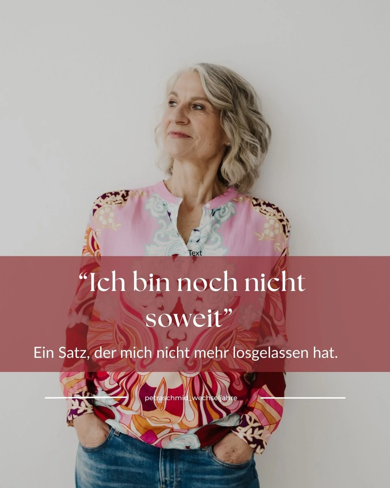 ✨Ein Satz, der etwas in mir bewegt hat.
Vor einigen Tagen las ich bei einer Kollegin einen Kommentar, der nachhallt. Auf die Frage &bdquo;Welche Struggles besch&auml;ftigen euch aktuell?&ldquo; schrieb eine Frau: &bdquo;Ich bin noch nicht so weit.&ld
