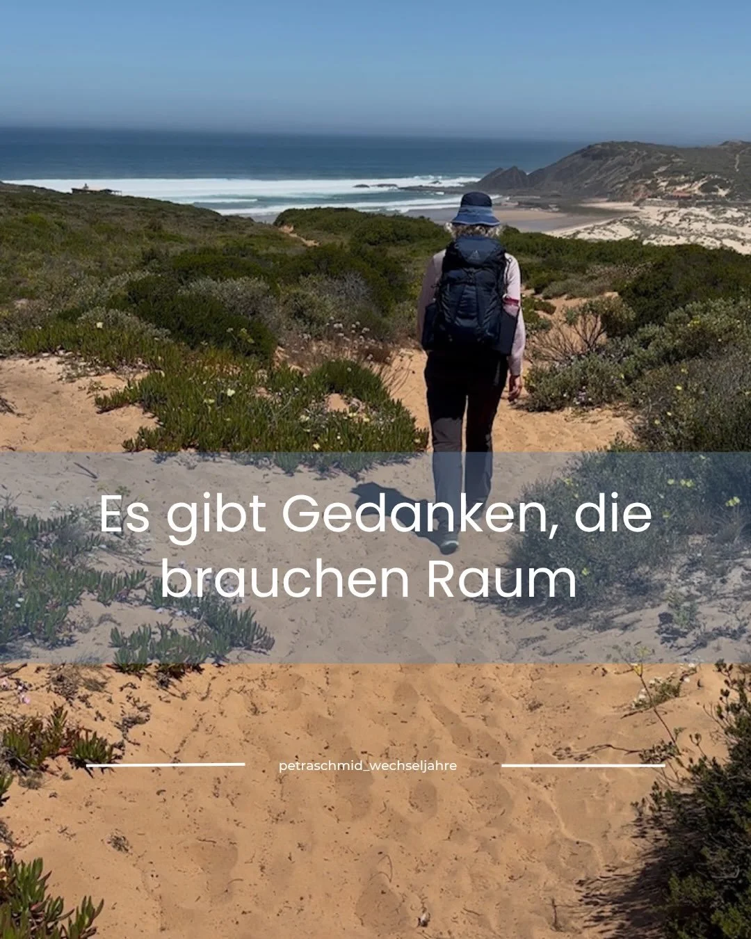 Eine Woche auf dem Fischerpfad in Portugal.

Wandern.
Ans Meer.
In die Natur.

Eigentlich wollte ich abschalten.
Raus aus dem Alltag.

Und ja, vielleicht auch, um Zeit und Raum f&uuml;r einige Fragen zu haben, die mich schon l&auml;nger begleiten.
Fr