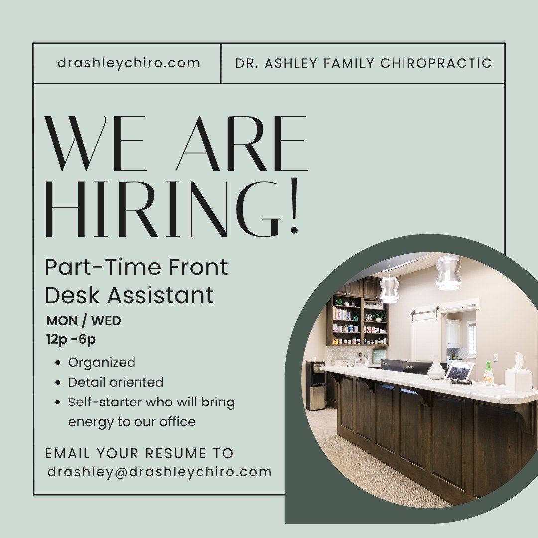 Join Our Team as a Part-Time Front Desk Assistant!
⠀⠀⠀⠀⠀⠀⠀⠀⠀
Do you want to be a part of a caring and compassionate team while having a work life balance?
⠀⠀⠀⠀⠀⠀⠀⠀⠀
If you are looking for excellent part-time hours, a fun and rewarding work environmen