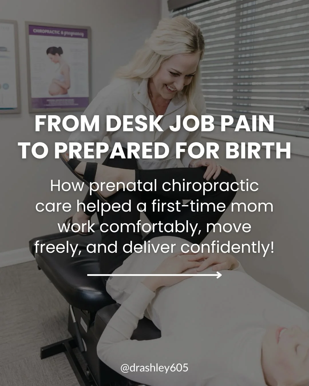 This first-time mama came to me at 22 weeks with low back pain, pelvic instability, and rib tension; all made worse by her desk job.
⠀⠀⠀⠀⠀⠀⠀⠀⠀
I used gentle prenatal chiropractic, the Webster Technique, and at-home Spinning Babies movements to suppor