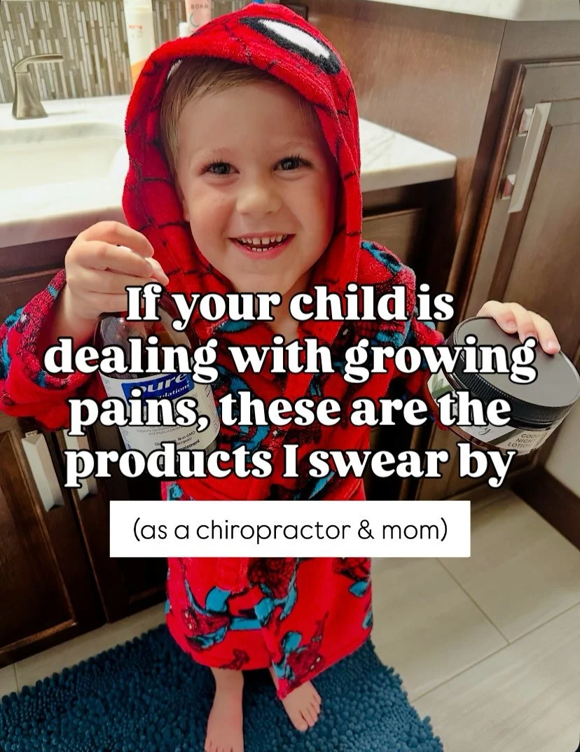 📌 SAVE this for reference! 
⠀⠀⠀⠀⠀⠀⠀⠀⠀
Growing pains are the worst (IYKYK 😩) and so hard to watch as a parent. Your child is exhausted, and their legs are aching. 
⠀⠀⠀⠀⠀⠀⠀⠀⠀
Here&rsquo;s what I reach for when Beck is dealing with growing pains:
⠀⠀⠀⠀