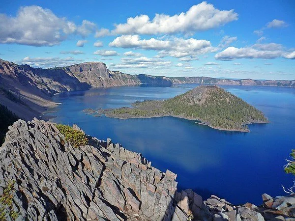 Crater Lake Oregon Arial View