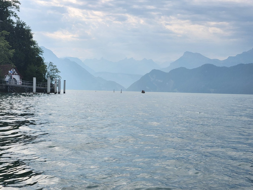 Lucerne lake and mountain layers