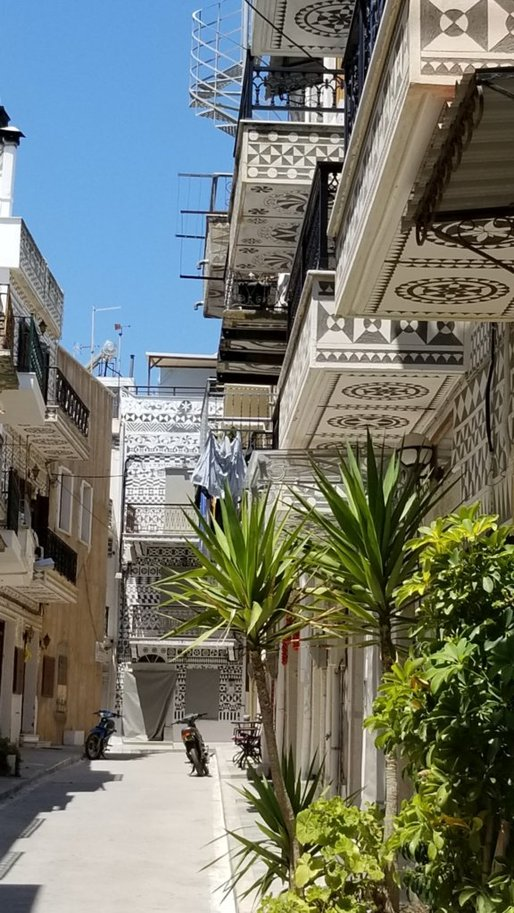 Facades at Pyrgi in Chios Greece