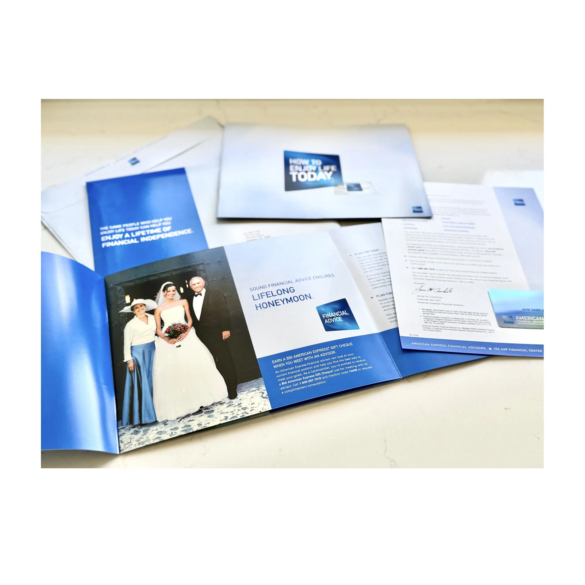 An image of the AMEX financial advice package.