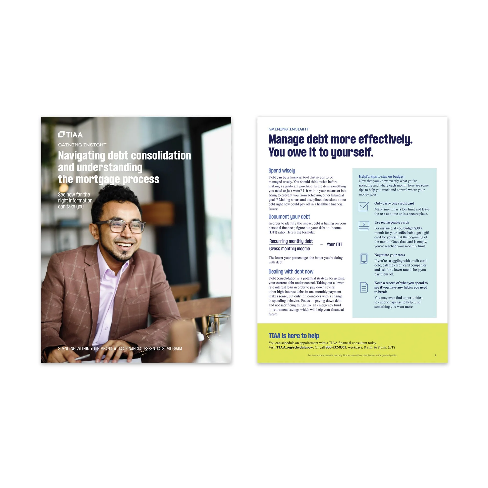 An image of TIAA's Gaining Insights Webinar Guide.