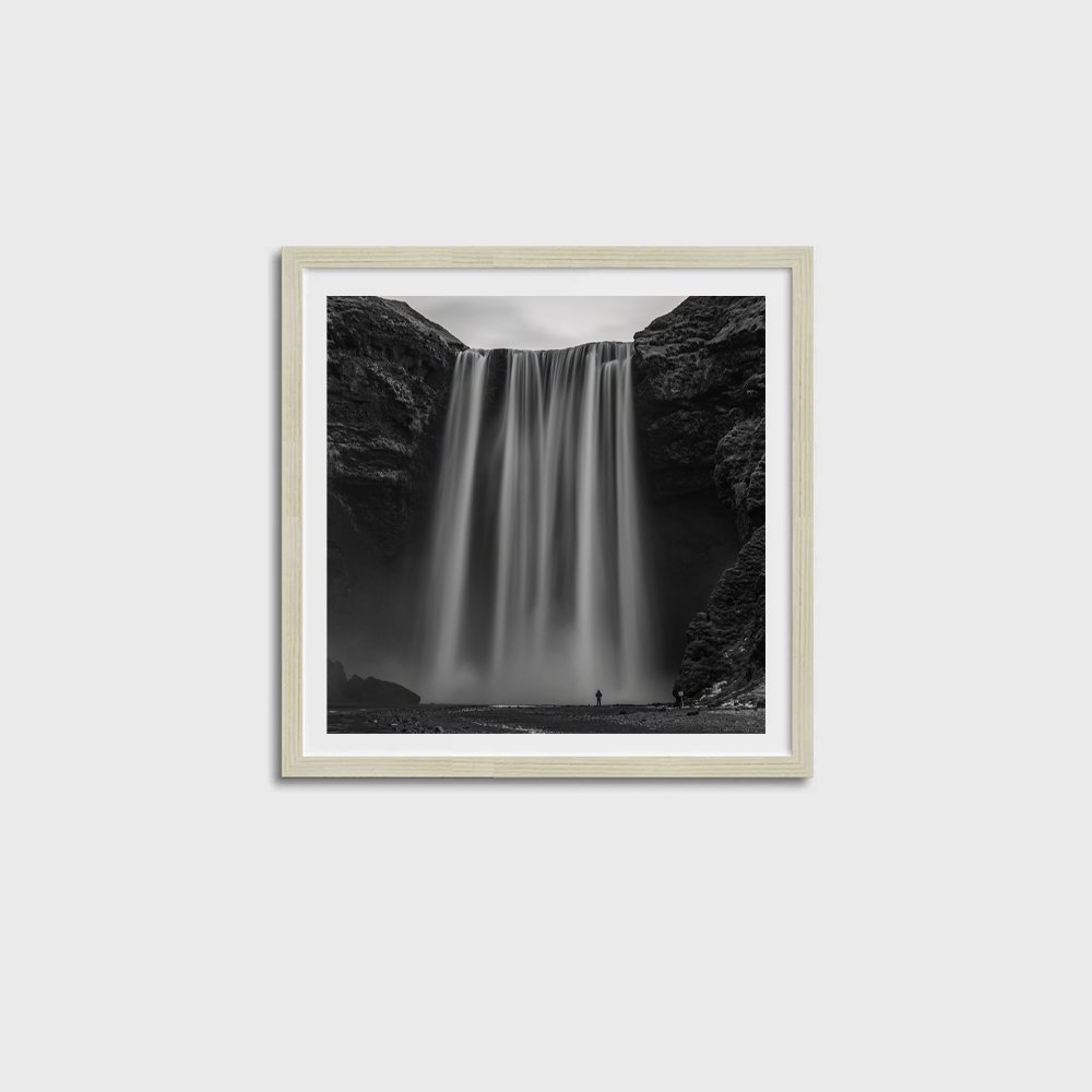 Skogafoss B&W Ben SQUARE-OAK FRAME.jpg