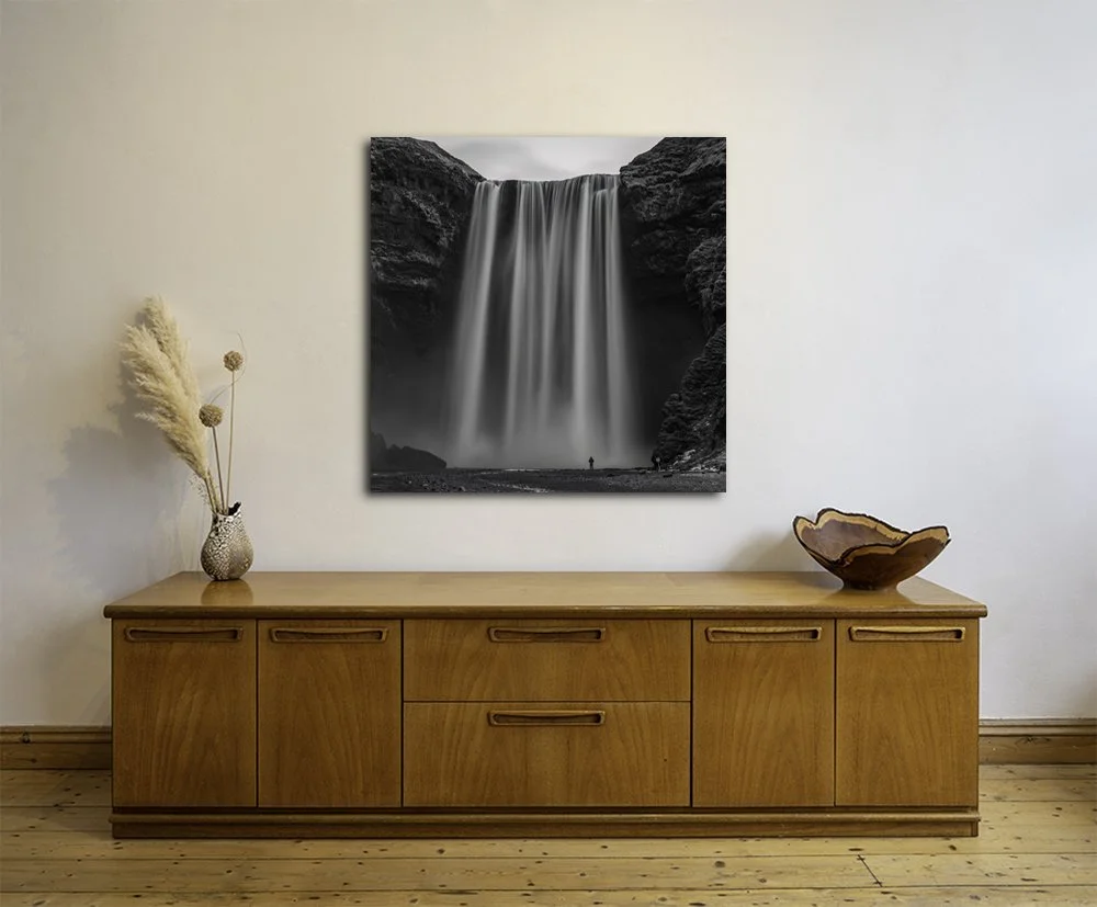 Skogafoss B&W Ben SQUARE-ACRYLIC METAL.jpg