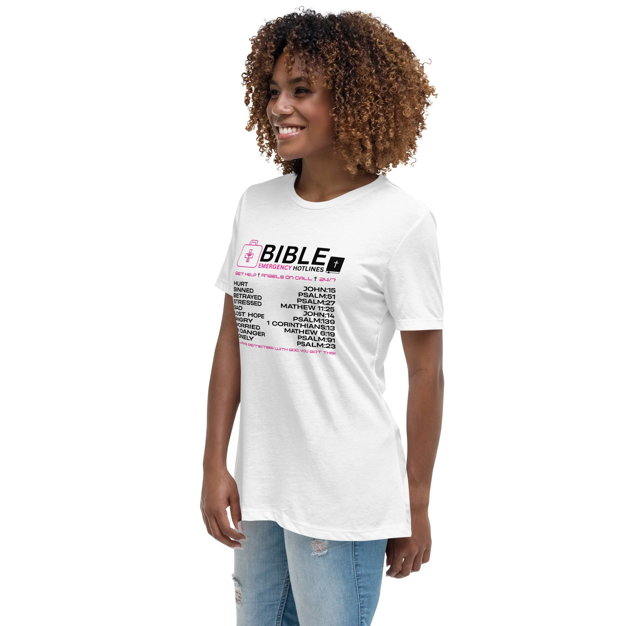 Bible Emergency Hotlines Women’s Relaxed T-Shirt