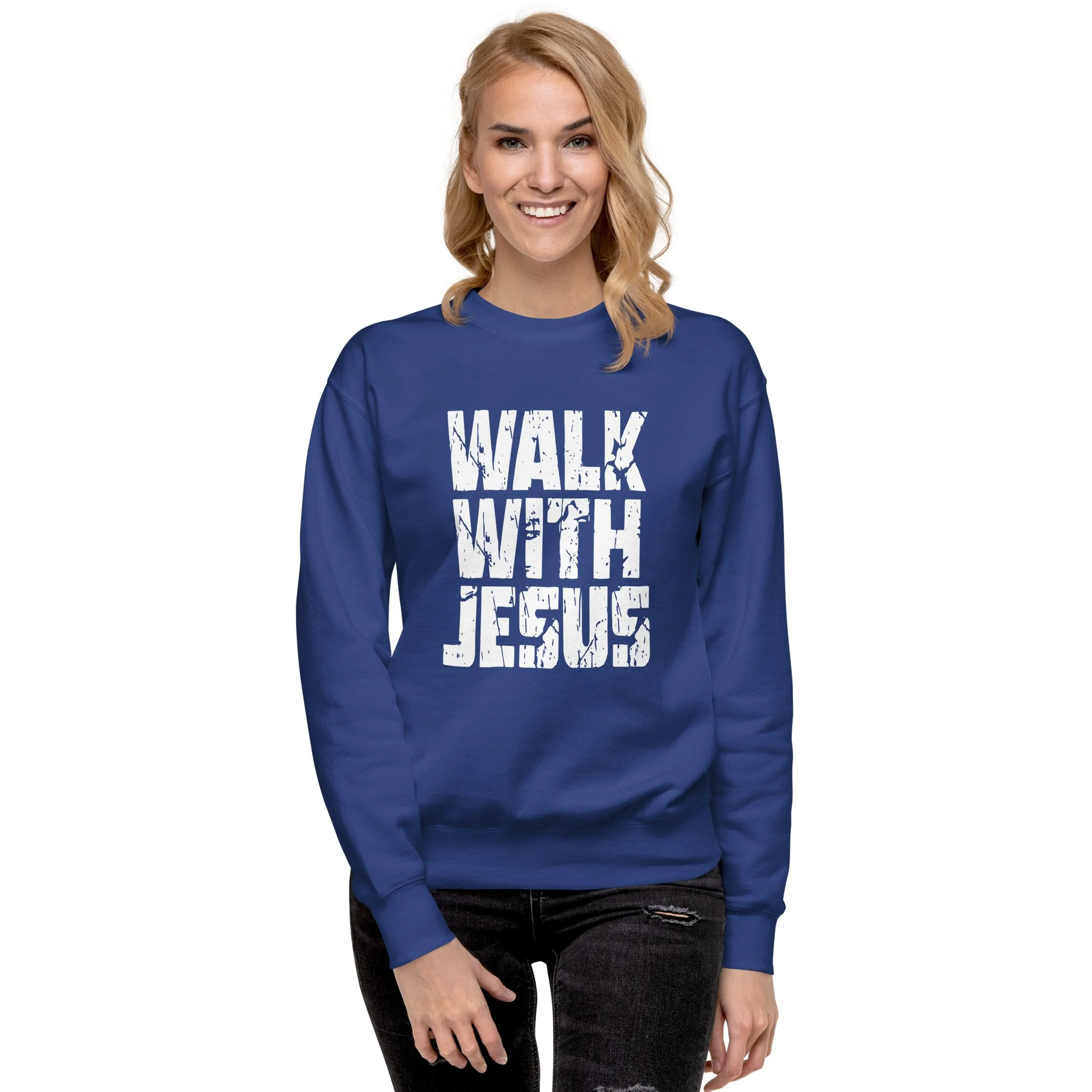 Walk With Jesus Unisex Premium Sweatshirt