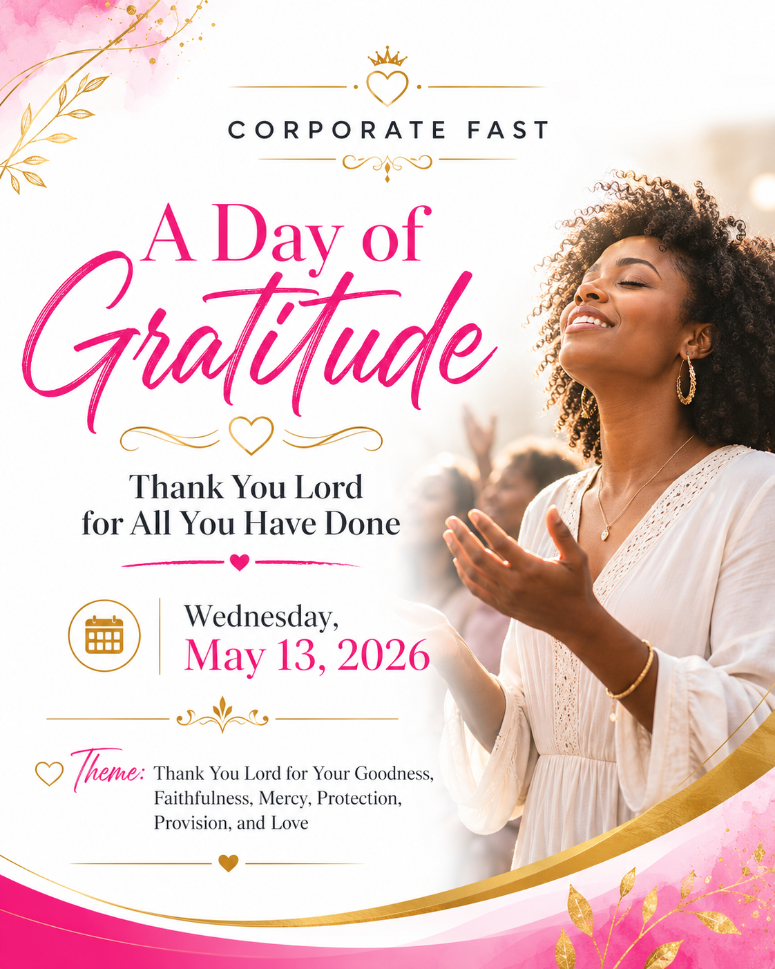 Corporate Fast: A Day of Gratitude: Thank You Lord for All You Have Done