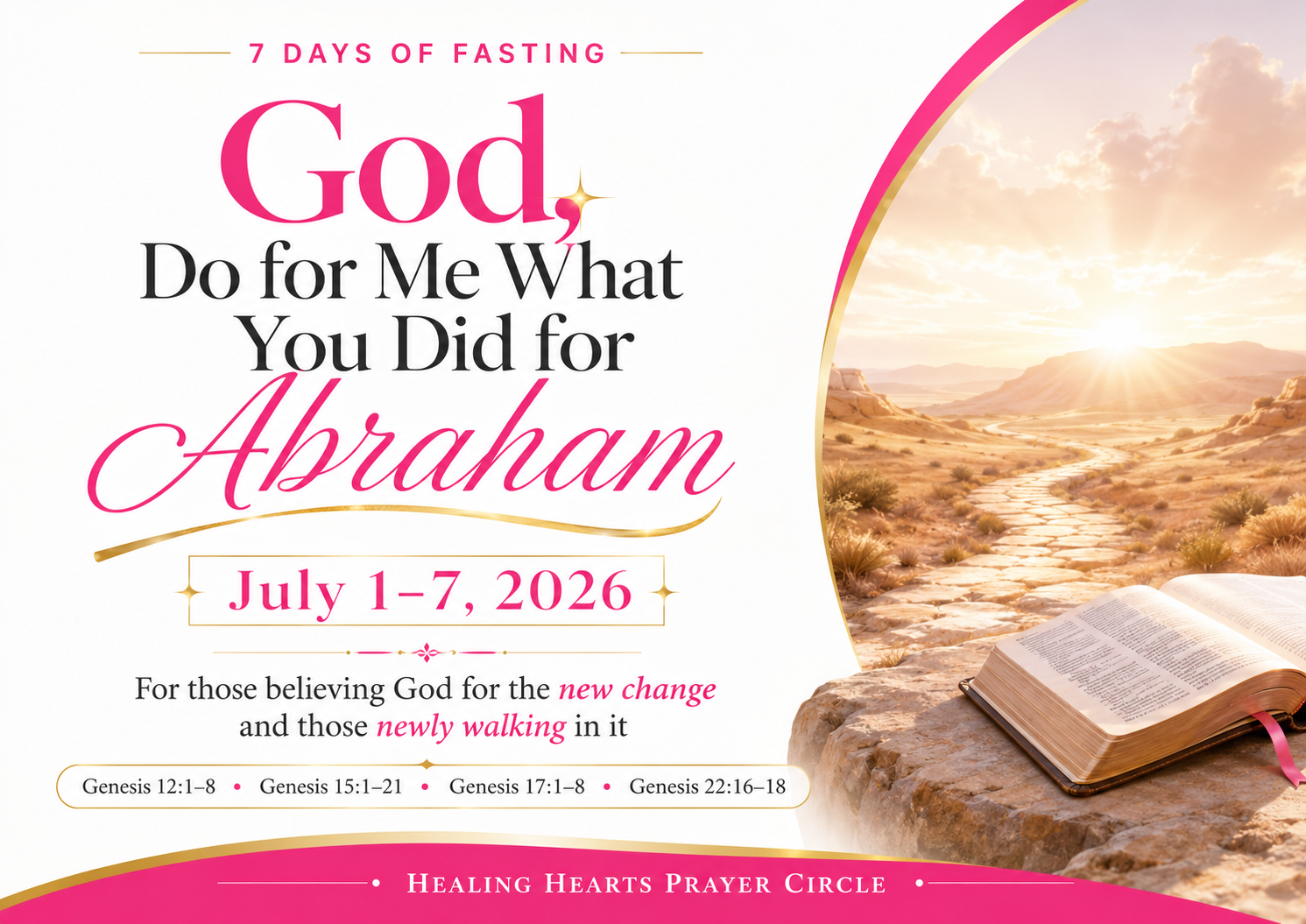 Corporate Fast: God, Do for Me What You Did for Abraham