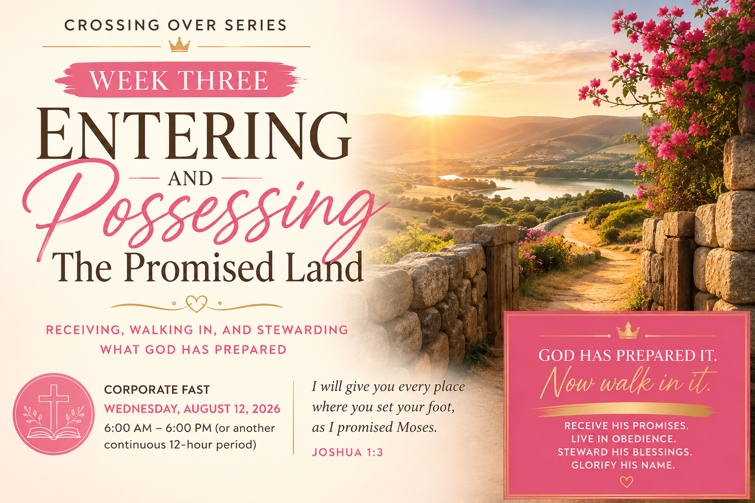 CORPORATE FAST • CROSSING OVER SERIES • WEEK THREE