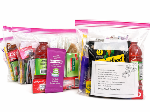 Blessing bag prepared for outreach