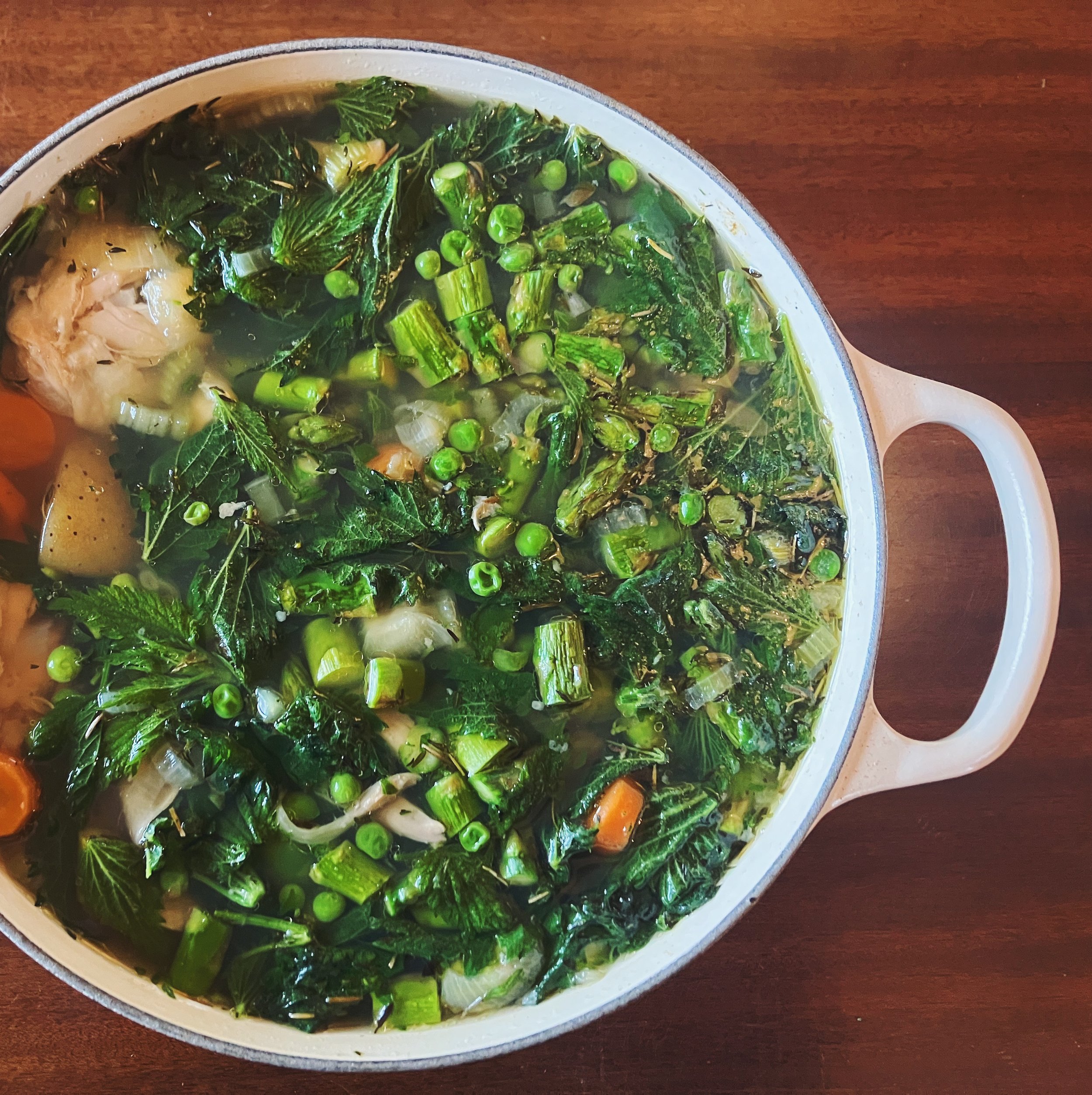 Spring Tonic Chicken &amp; Nettle Soup Recipe