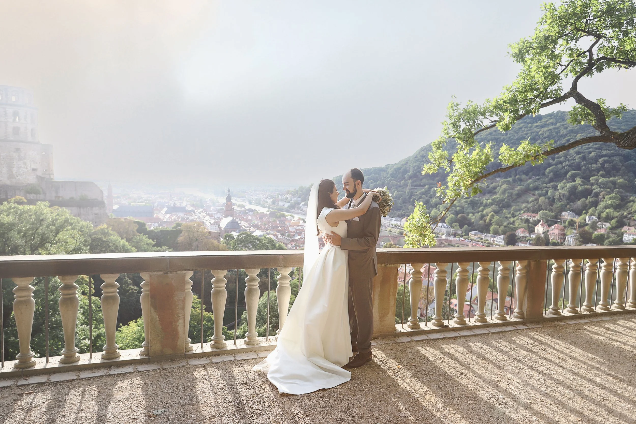 Hochzeitsfotoshooting im Schlossgarten Heidelberg