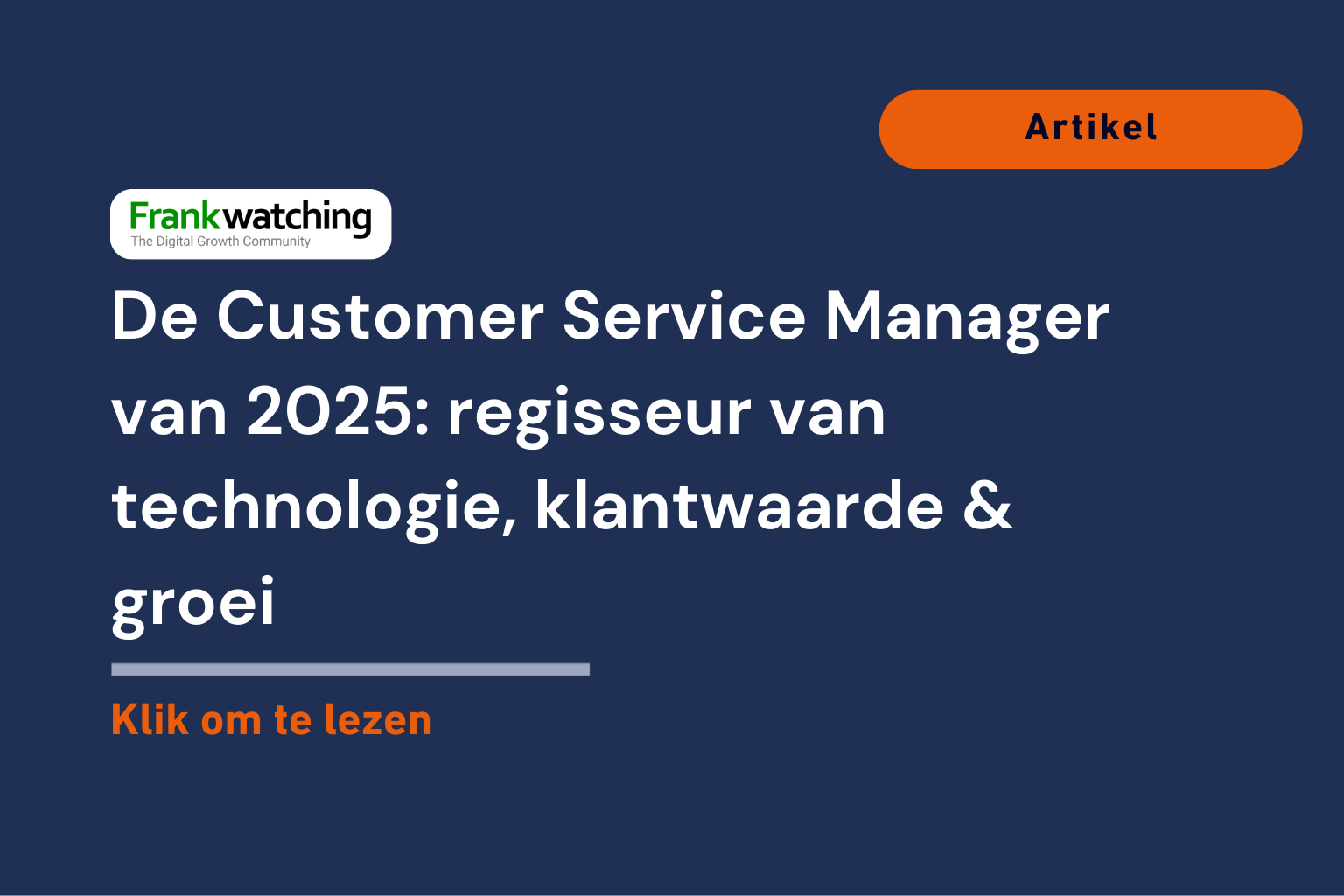 De Customer Service Manager van 2025