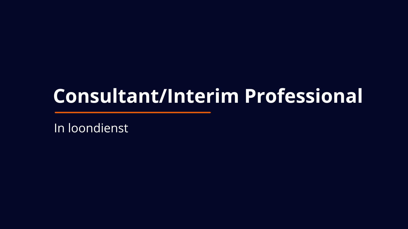 Consultant/Interim Professional