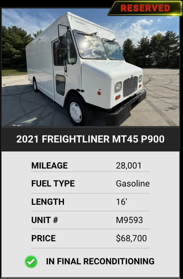 2021 Freightliner MT45 P900 Step Van for Sale