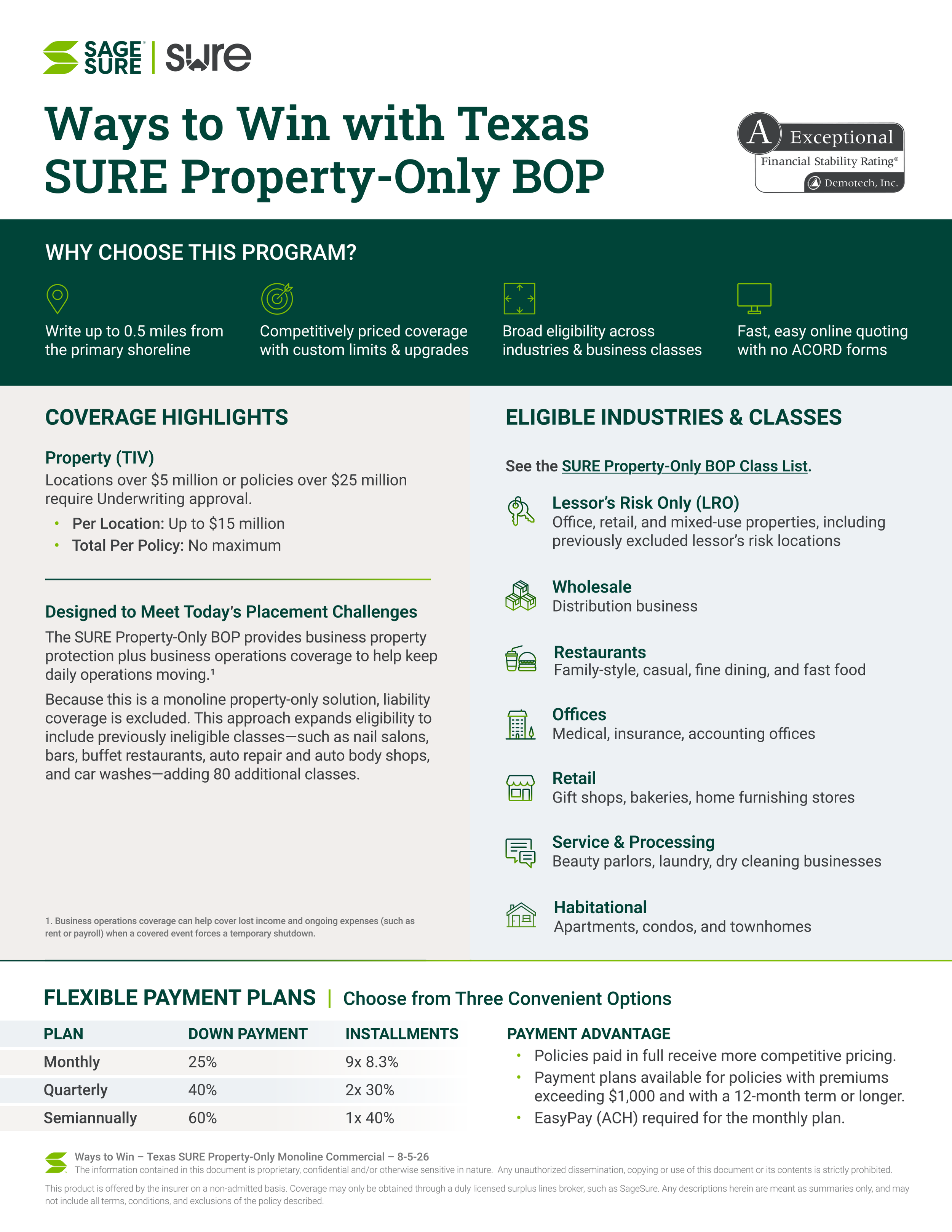 SURE Property-Only BOP