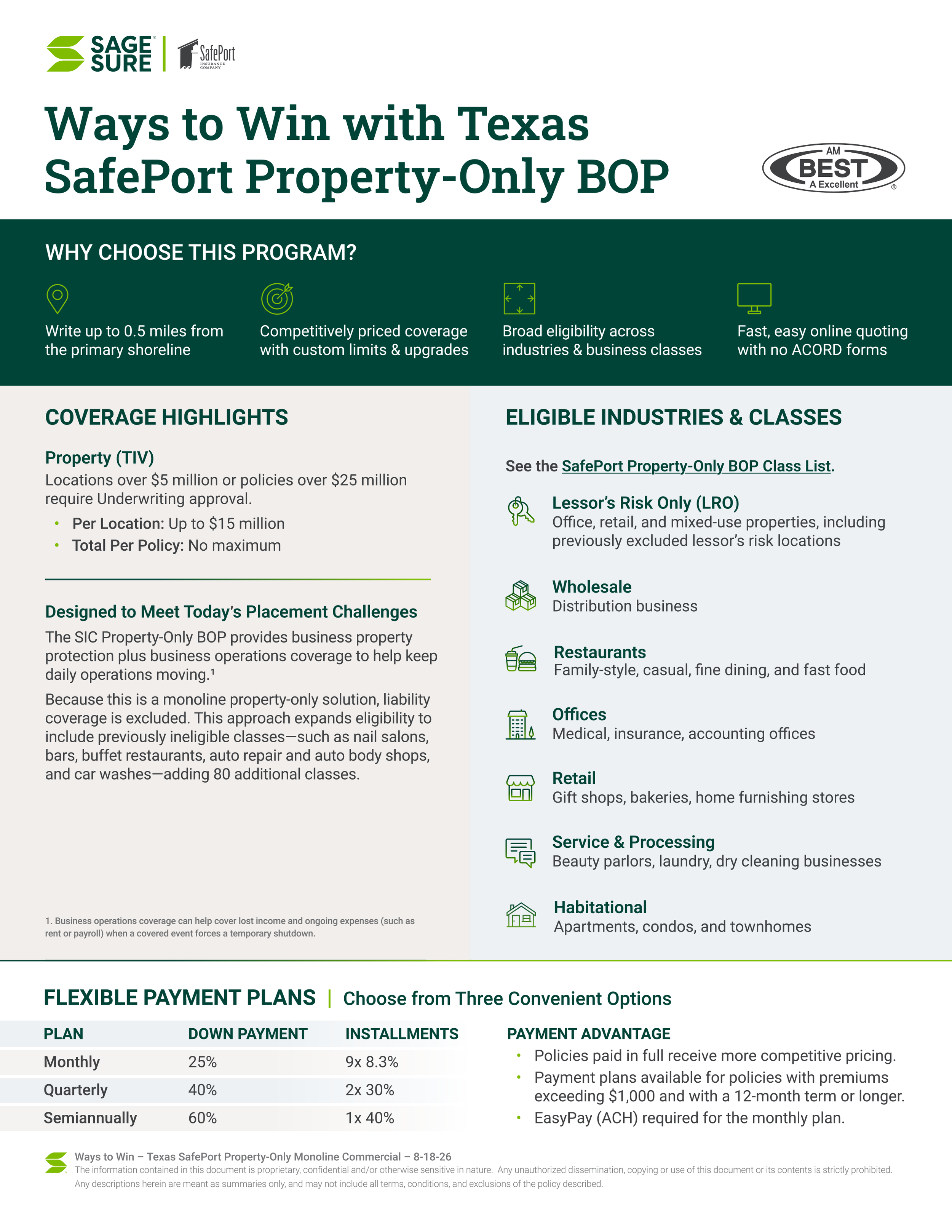 SafePort Property-Only BOP