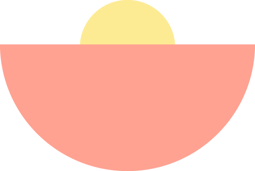 Halbkreis und kleiner Halbkreis in einander