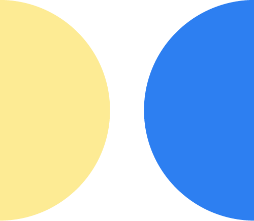 Zwei Halb Kreise gegenüber