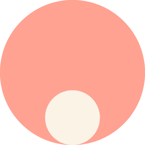 Grosser roter kreis, kleiner weisser kreis ineinander