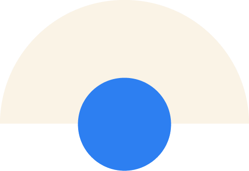 Halbkreis weiss Kreiss blau ineinander