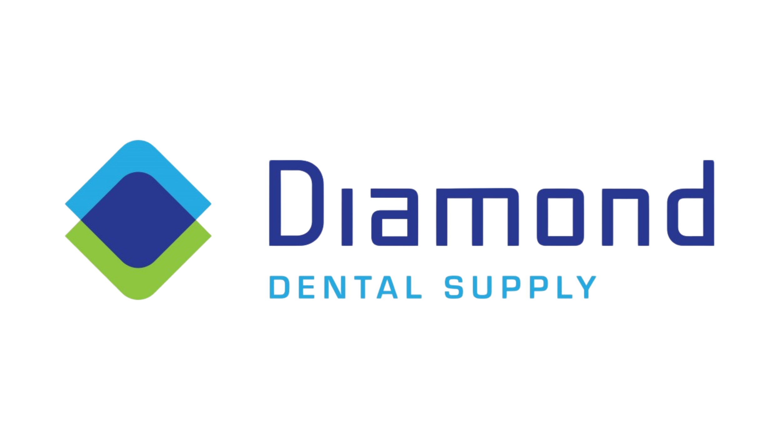 Logo of Diamond Dental Supply featuring a stylized diamond shape with layers in blue and green, with the text 'Diamond Dental Supply' beside it.