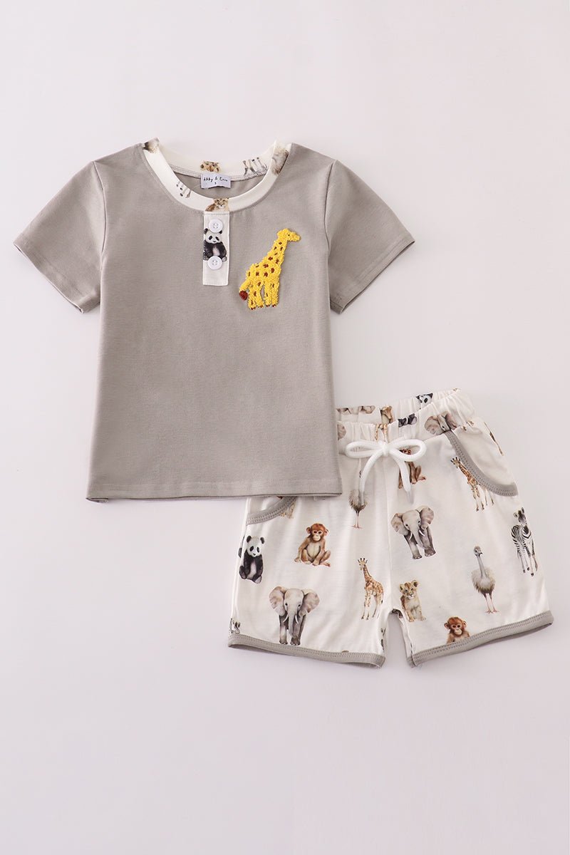 ZOO ANIMAL SHORT SET