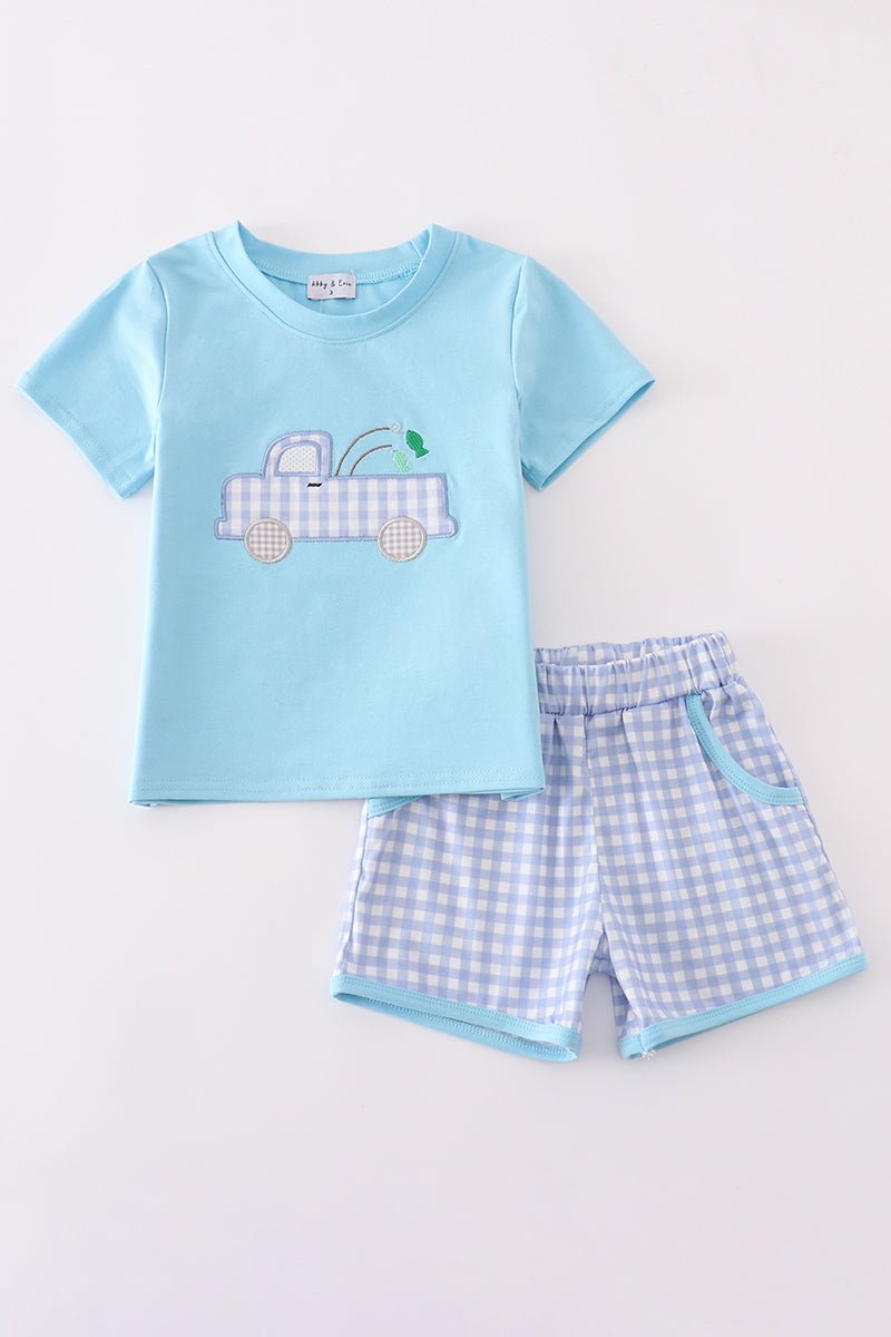 BLUE TRUCK SHORT SET