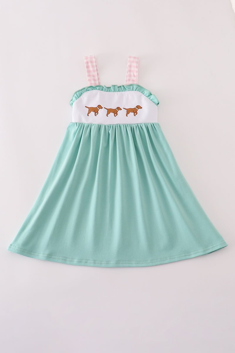PUPPY EMBROIDERY DRESS