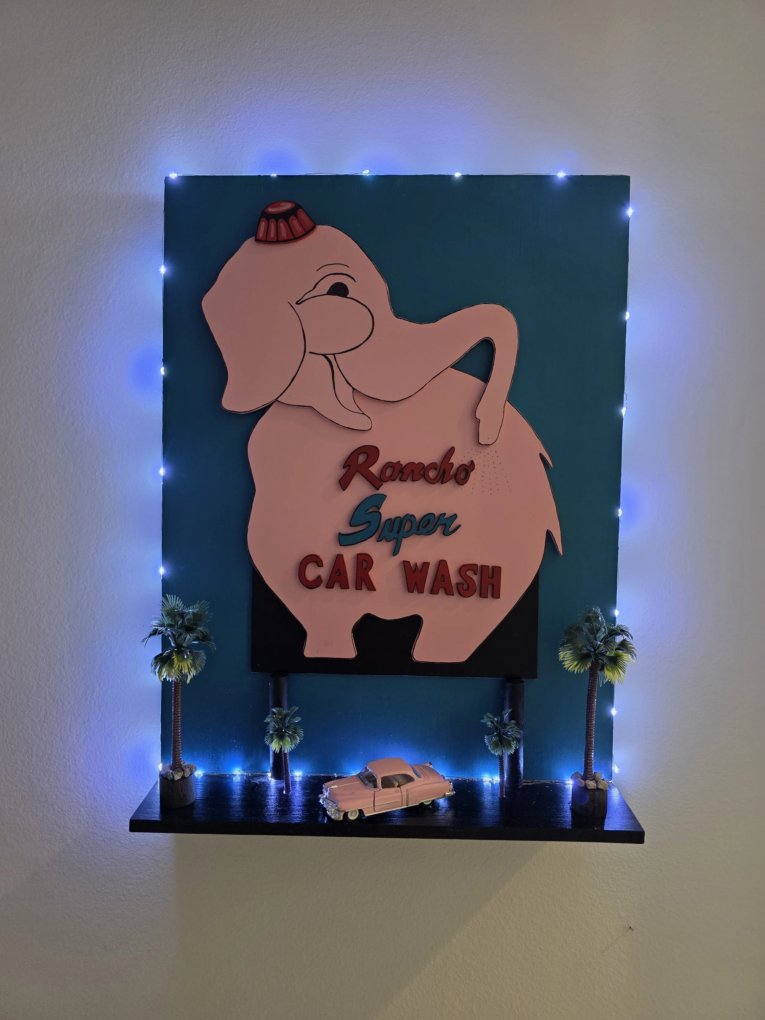 Elephant Car Wash- 18x24 $300